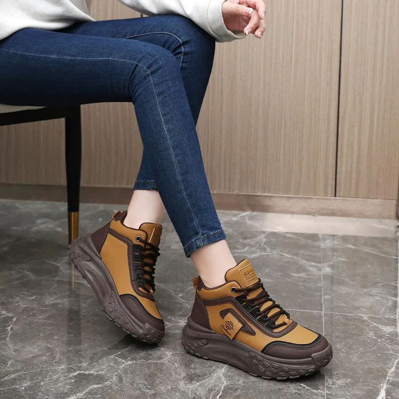 Heightening Chunky Lace Up Sneakers