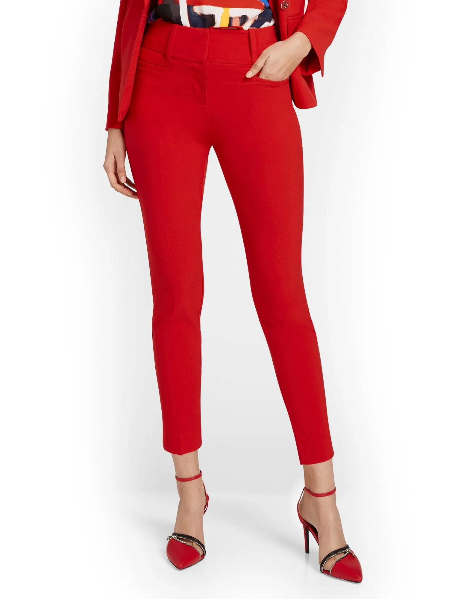 High-Waisted Modern Fit Ankle Pant - Essential Stretch
