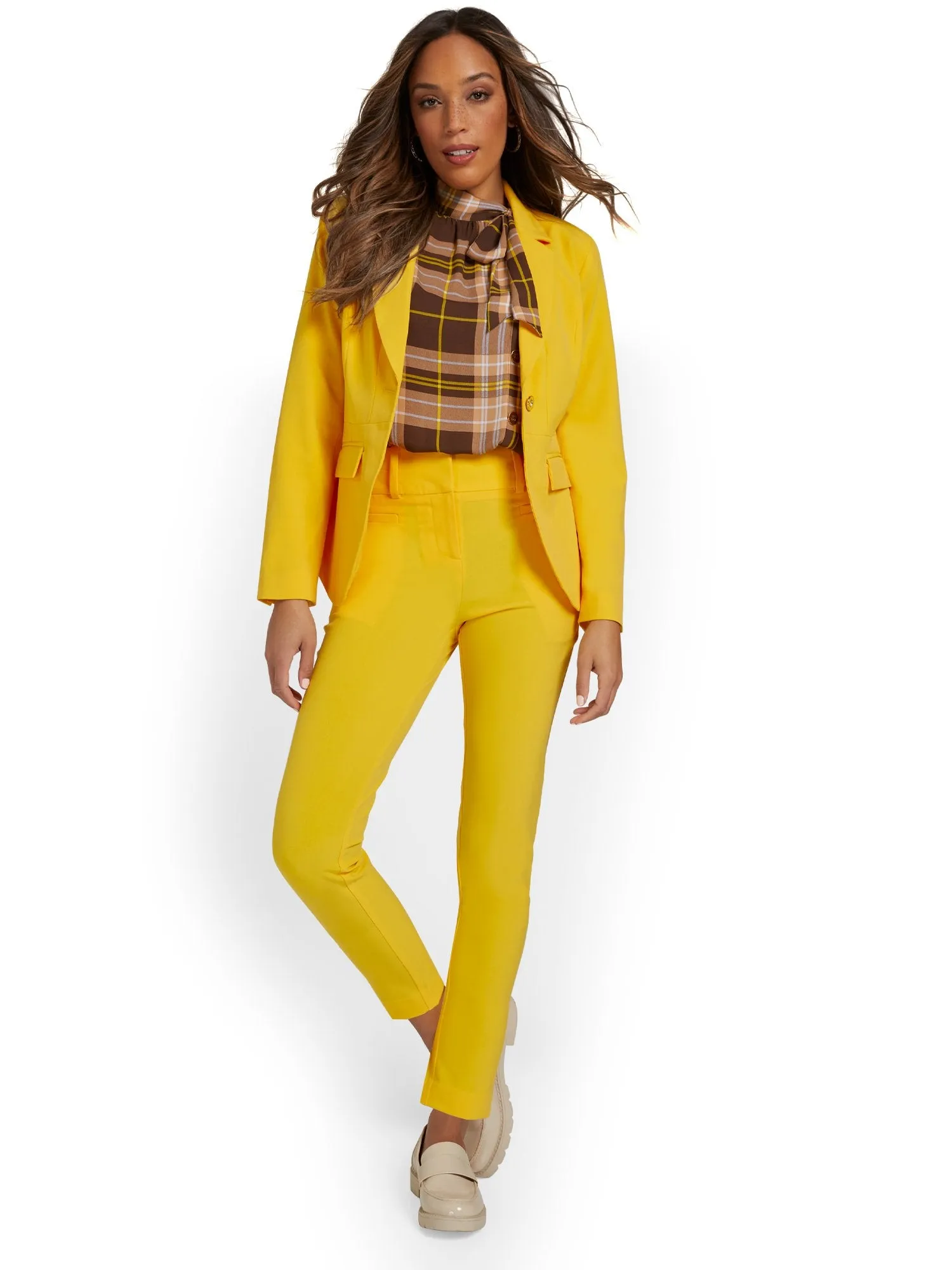High-Waisted Modern Fit Ankle Pant - Essential Stretch