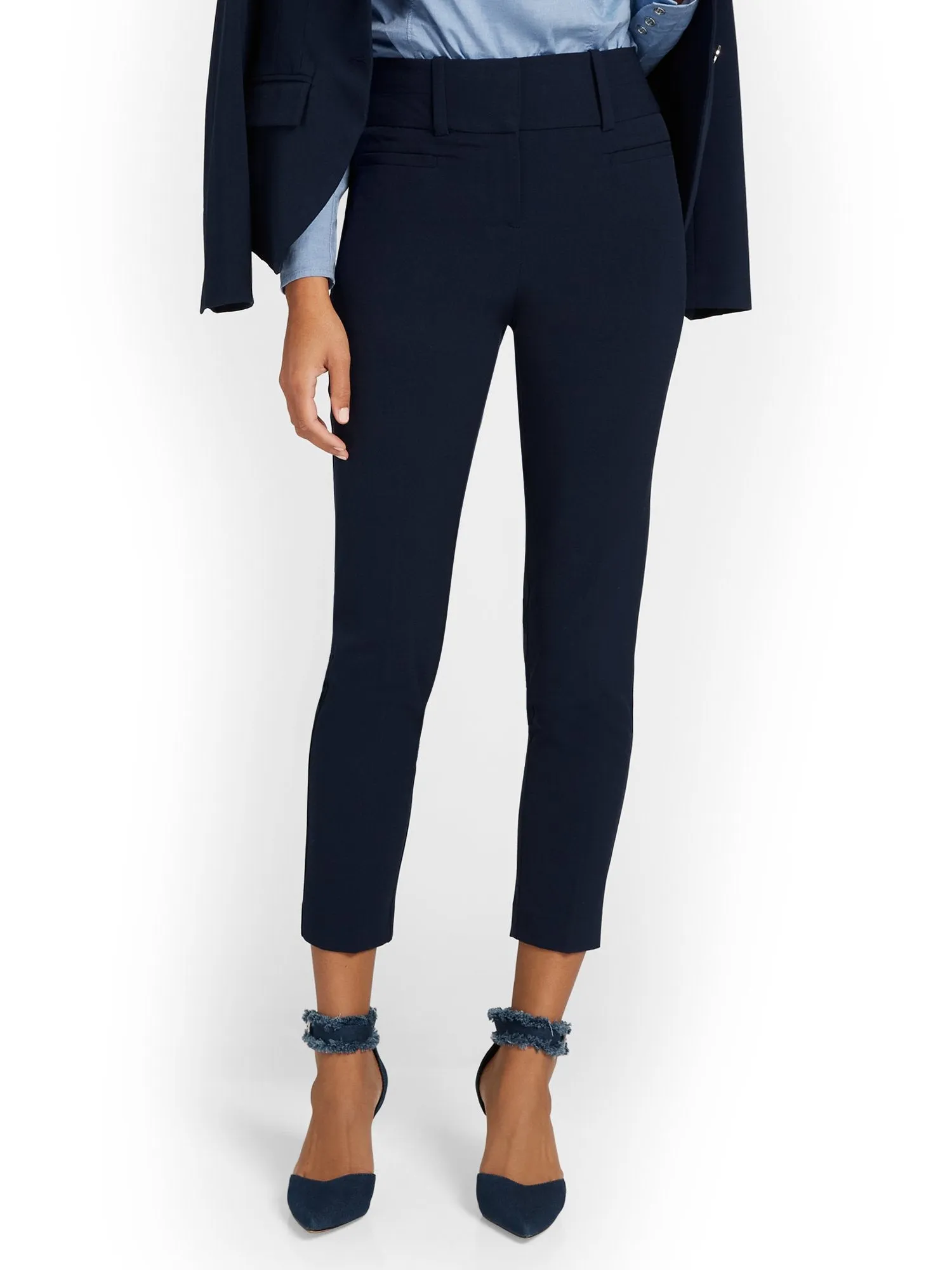 High-Waisted Modern Fit Ankle Pant - Essential Stretch
