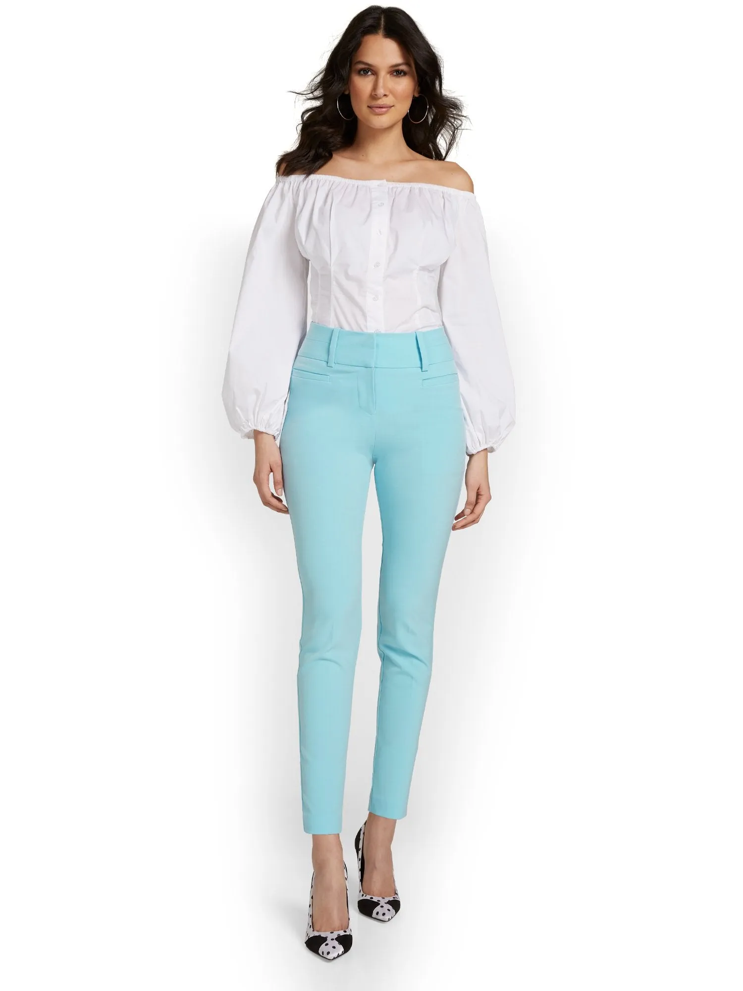 High-Waisted Modern Fit Ankle Pant - Essential Stretch