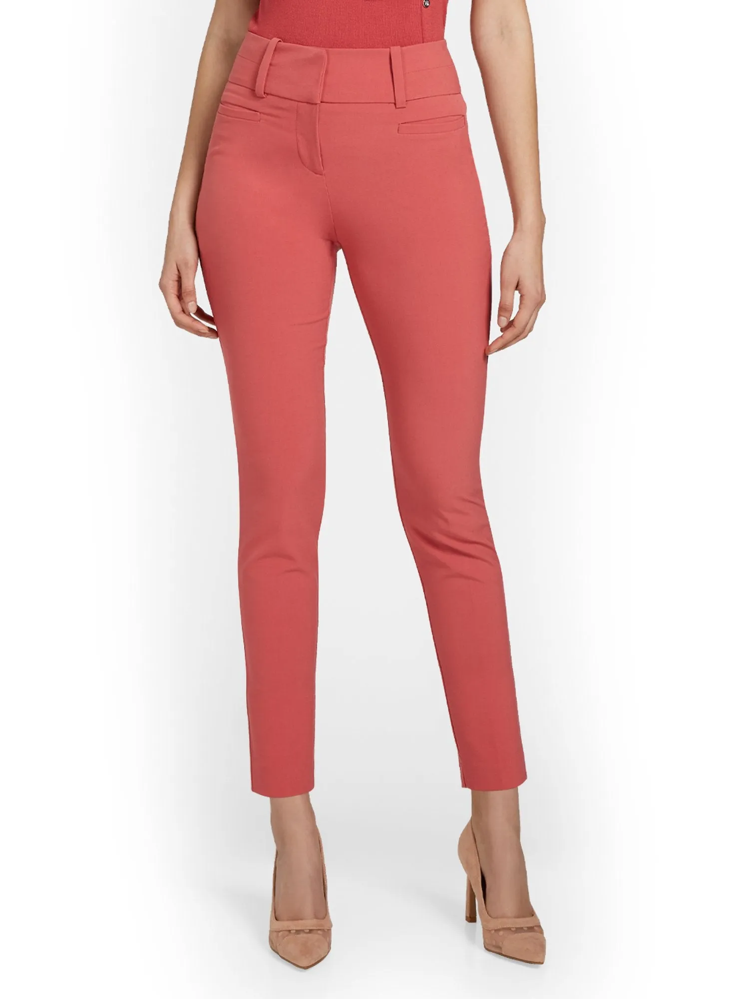 High-Waisted Modern Fit Ankle Pant - Essential Stretch