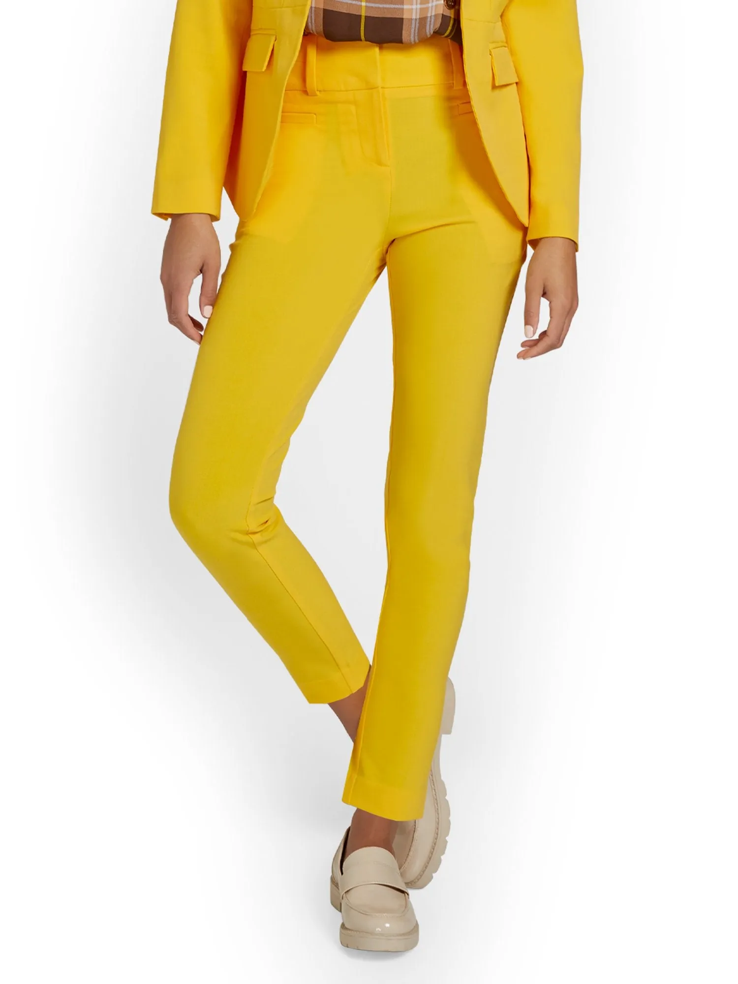 High-Waisted Modern Fit Ankle Pant - Essential Stretch