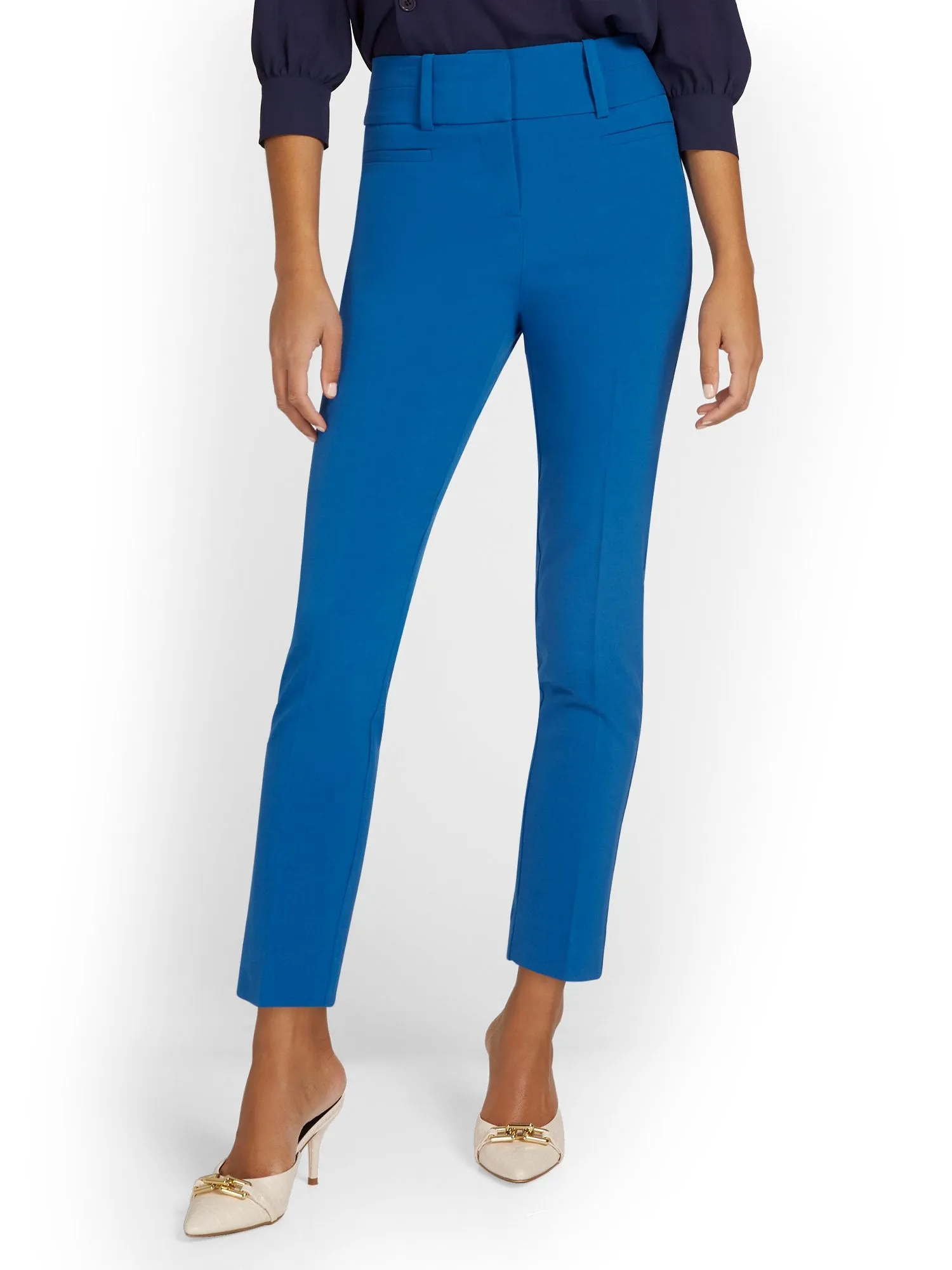 High-Waisted Modern Fit Ankle Pant - Essential Stretch