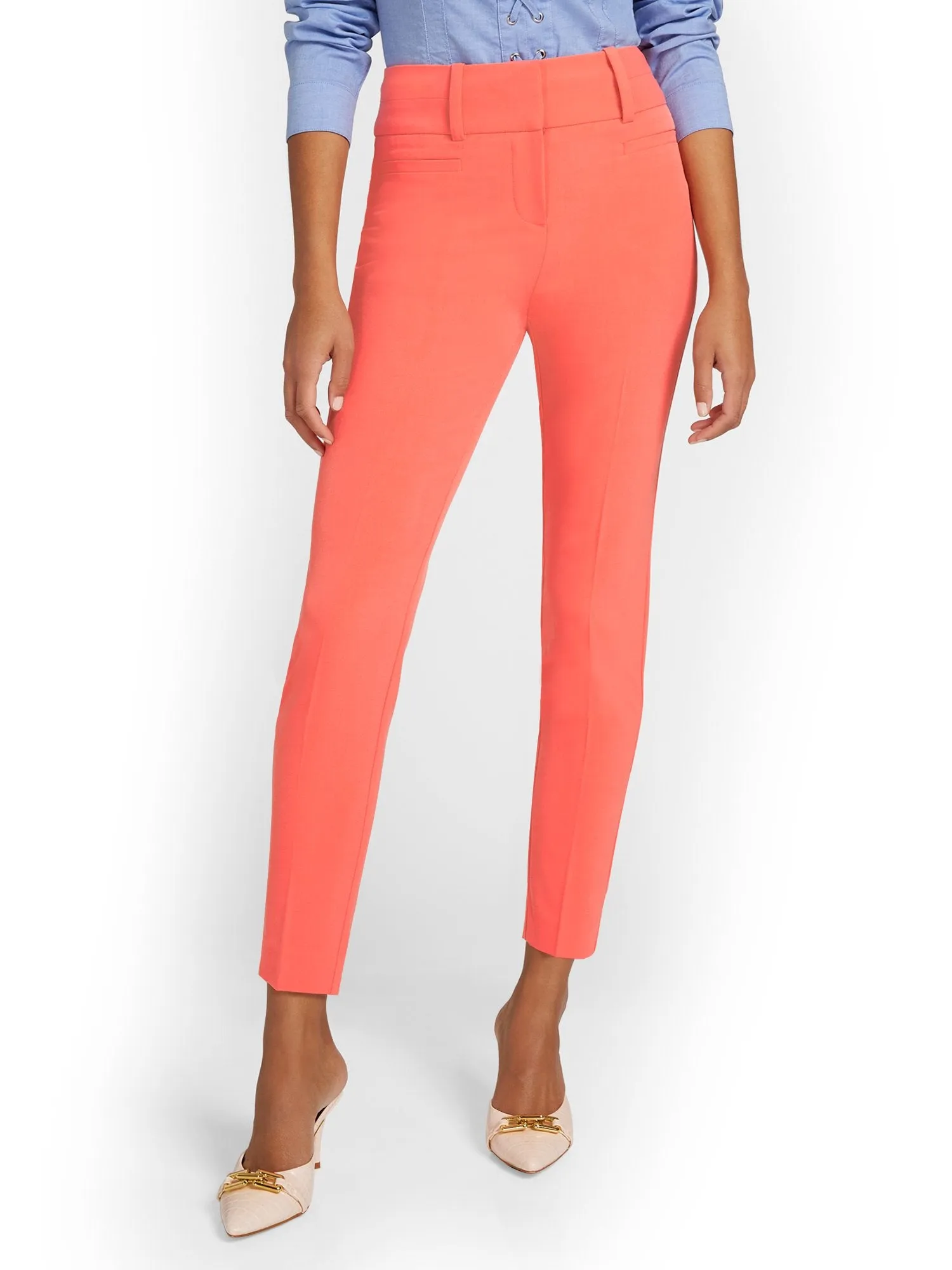 High-Waisted Modern Fit Ankle Pant - Essential Stretch