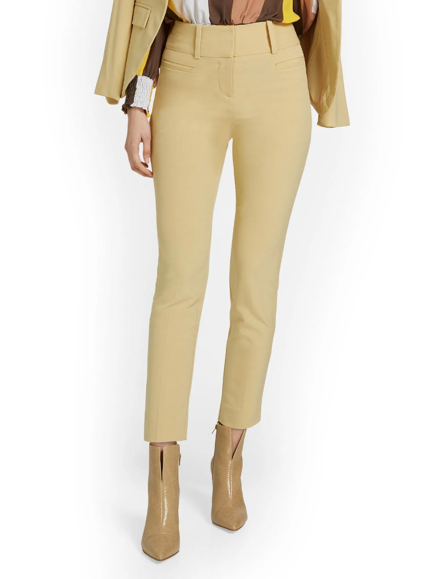 High-Waisted Modern Fit Ankle Pant - Essential Stretch