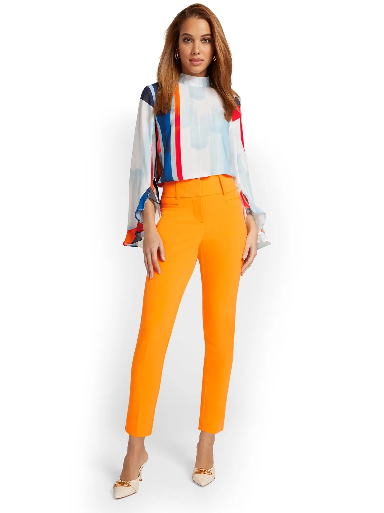 High-Waisted Modern Fit Ankle Pant - Essential Stretch