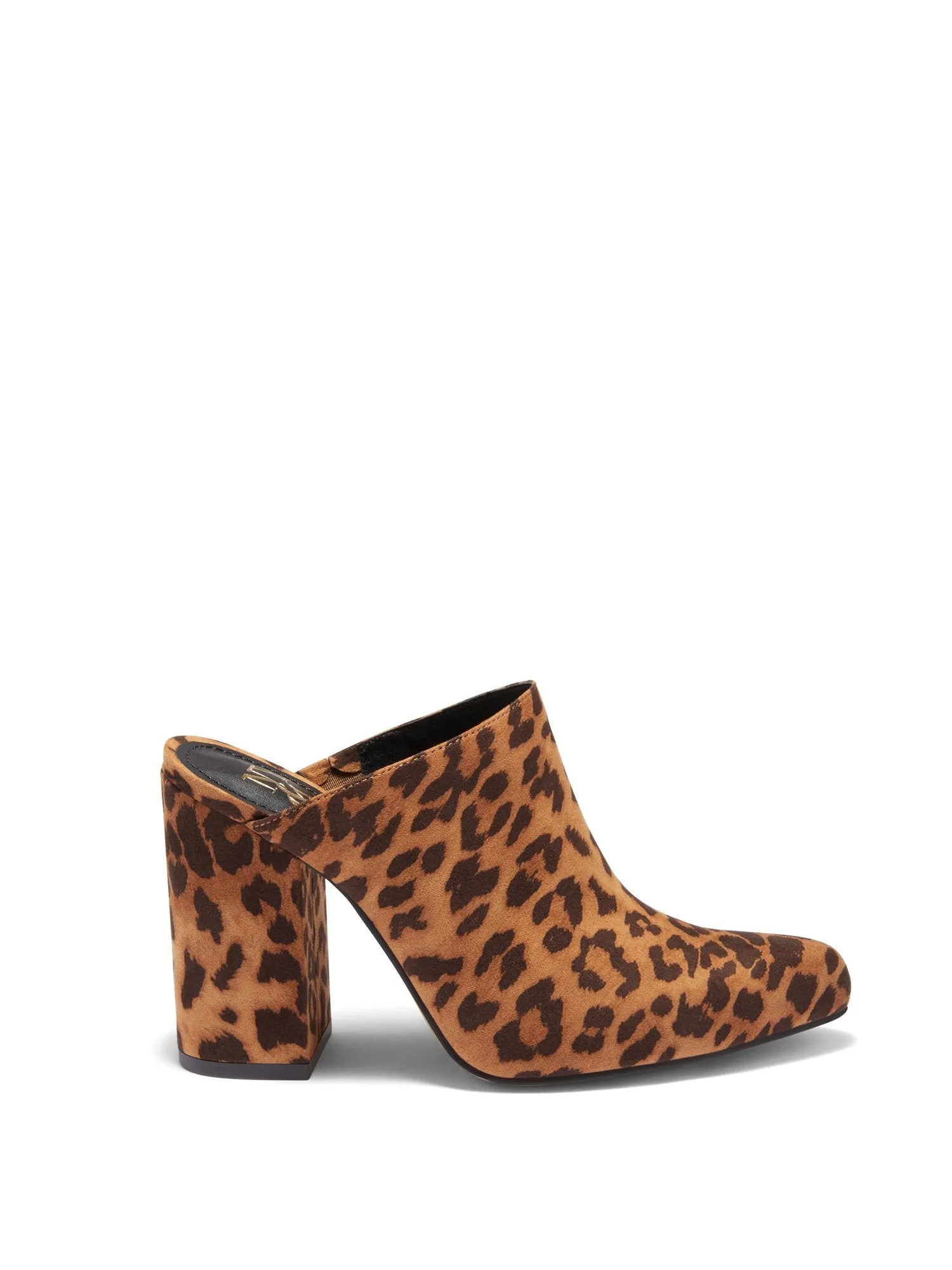 Maya Stacked Block-Heel Mule - Leopard-Print