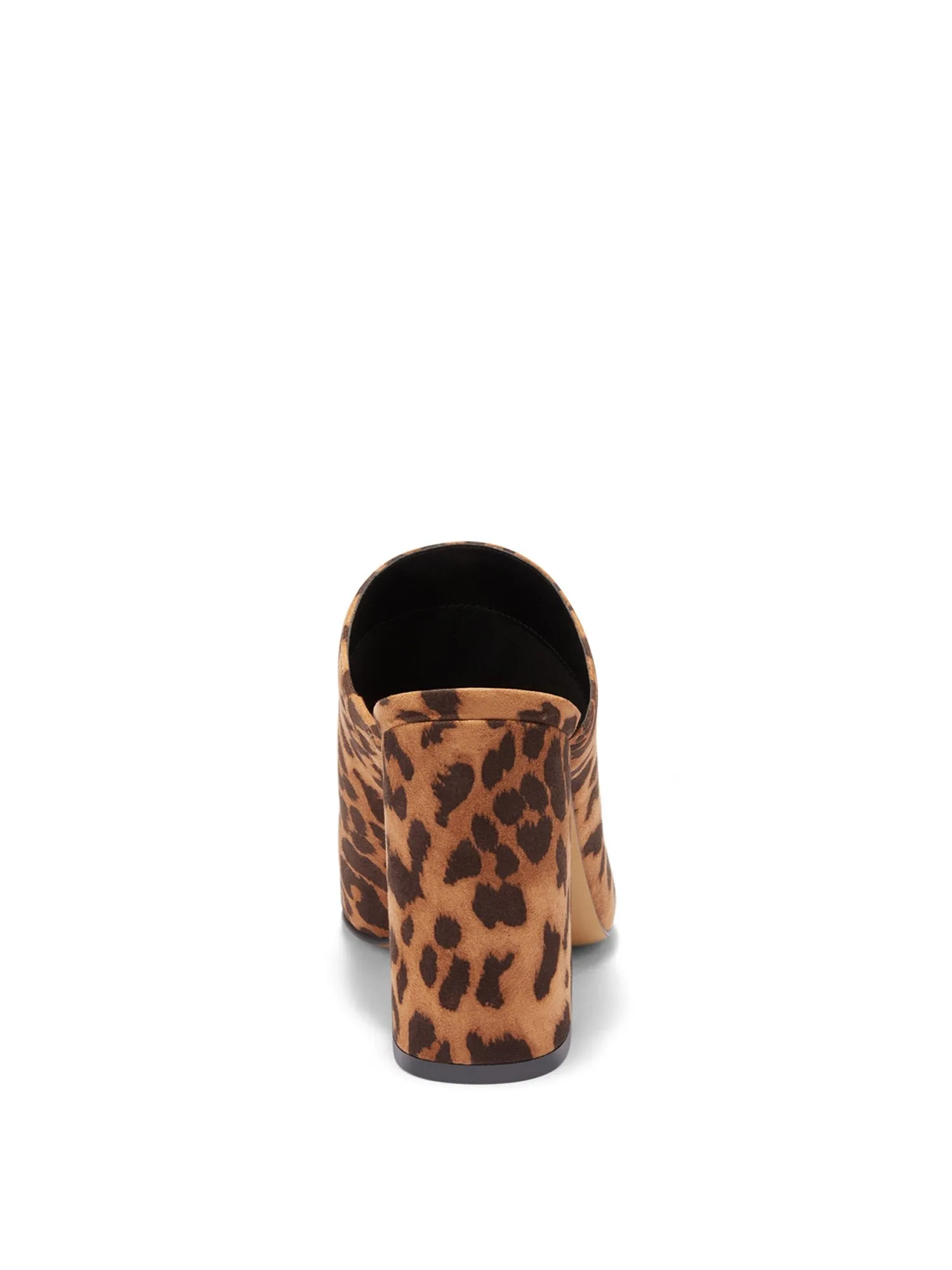 Maya Stacked Block-Heel Mule - Leopard-Print