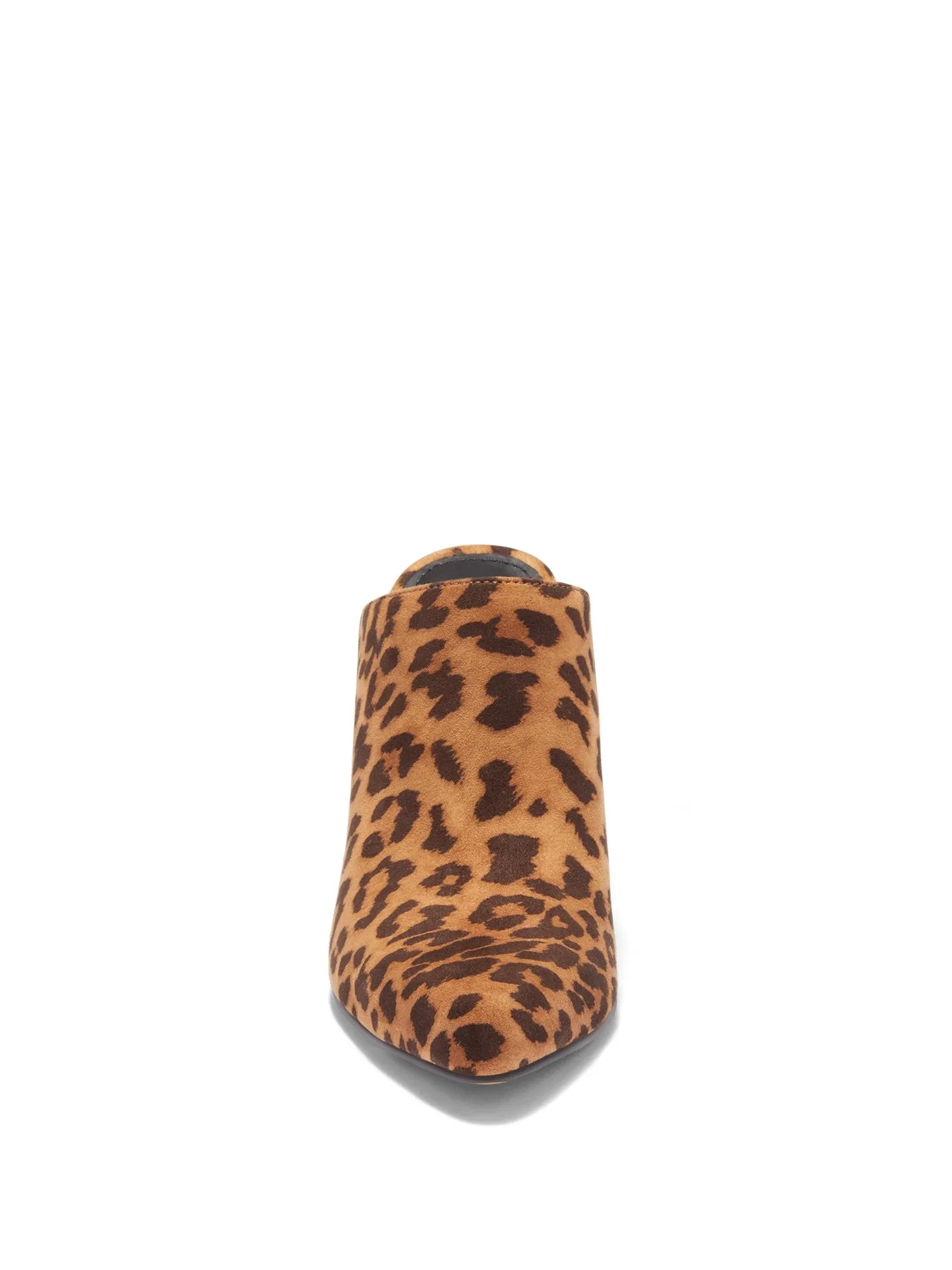 Maya Stacked Block-Heel Mule - Leopard-Print