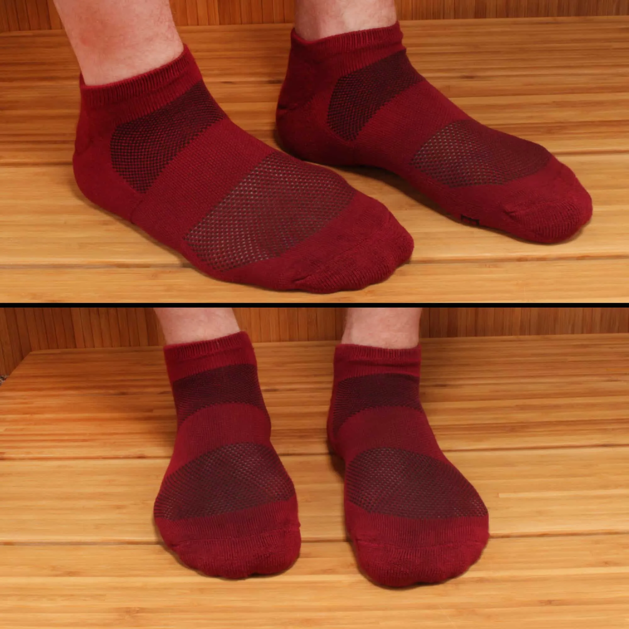 Men's Rayon from Bamboo Fiber Sports Superior Wicking Athletic Ankle Socks - Two Pairs