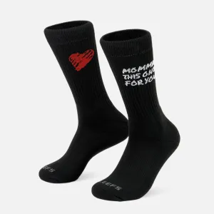 Momma Black Crew Socks
