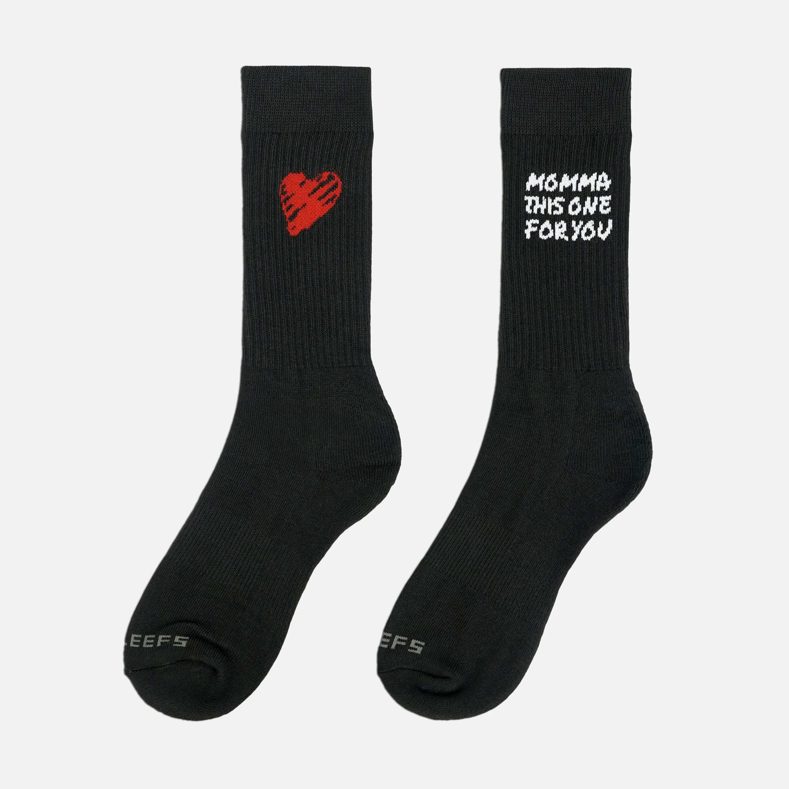 Momma Black Crew Socks
