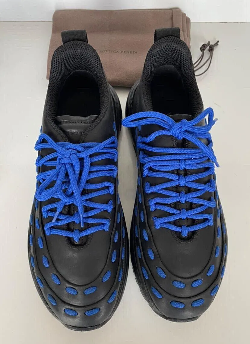 NIB $950 Bottega Veneta Mens Leather Black/Blue Sneakers 9 US (42) 578305 1014