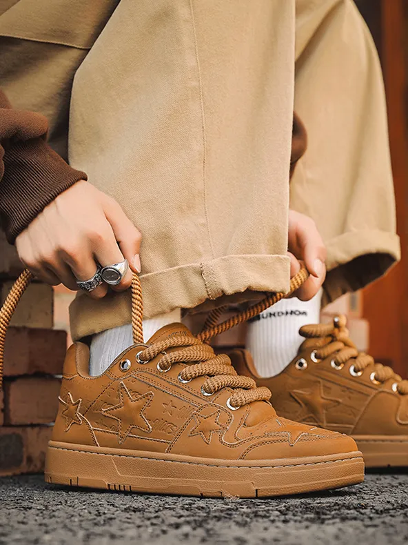 Niceprimes Chunky Laced Square-toed Sneakers