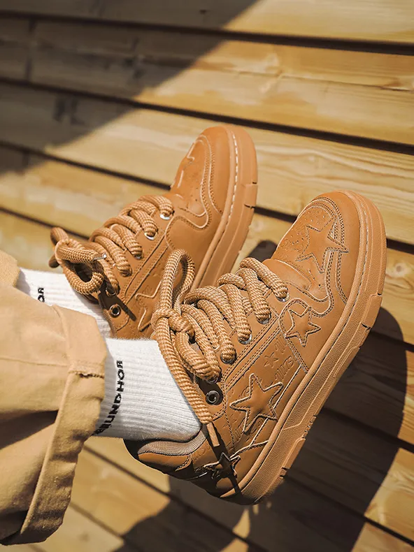 Niceprimes Chunky Laced Square-toed Sneakers
