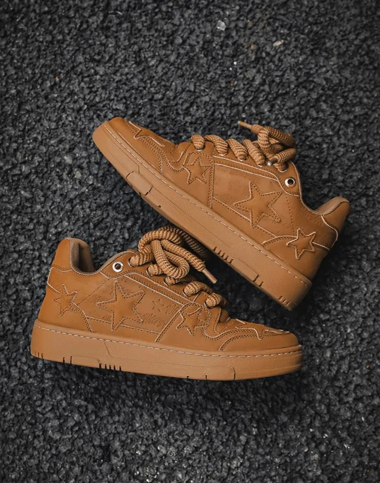 Niceprimes Chunky Laced Square-toed Sneakers