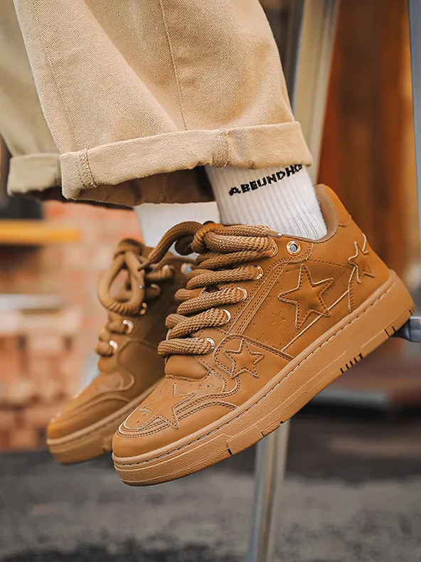 Niceprimes Chunky Laced Square-toed Sneakers