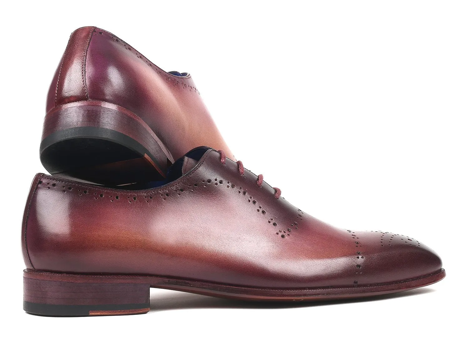 Paul Parkman Burgundy Hand-Painted Classic Brogues
