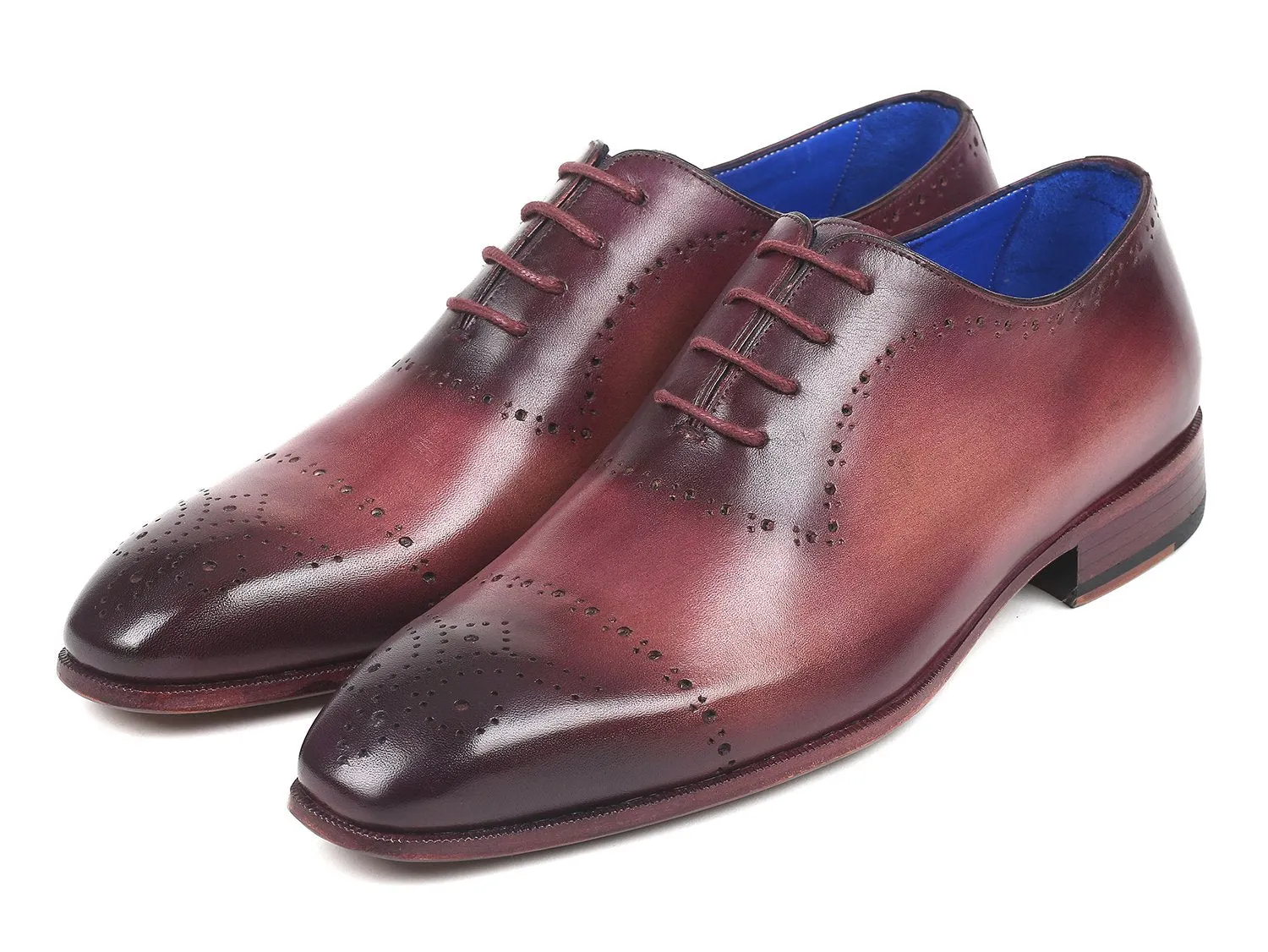 Paul Parkman Burgundy Hand-Painted Classic Brogues