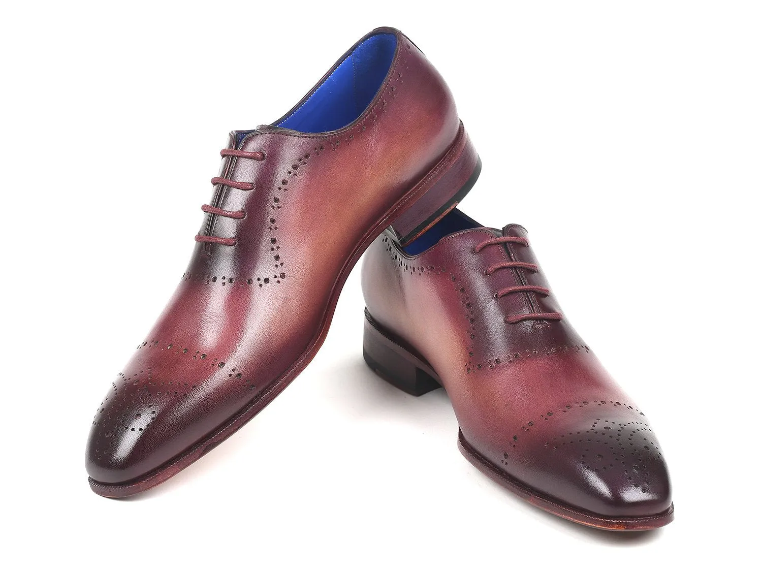 Paul Parkman Burgundy Hand-Painted Classic Brogues