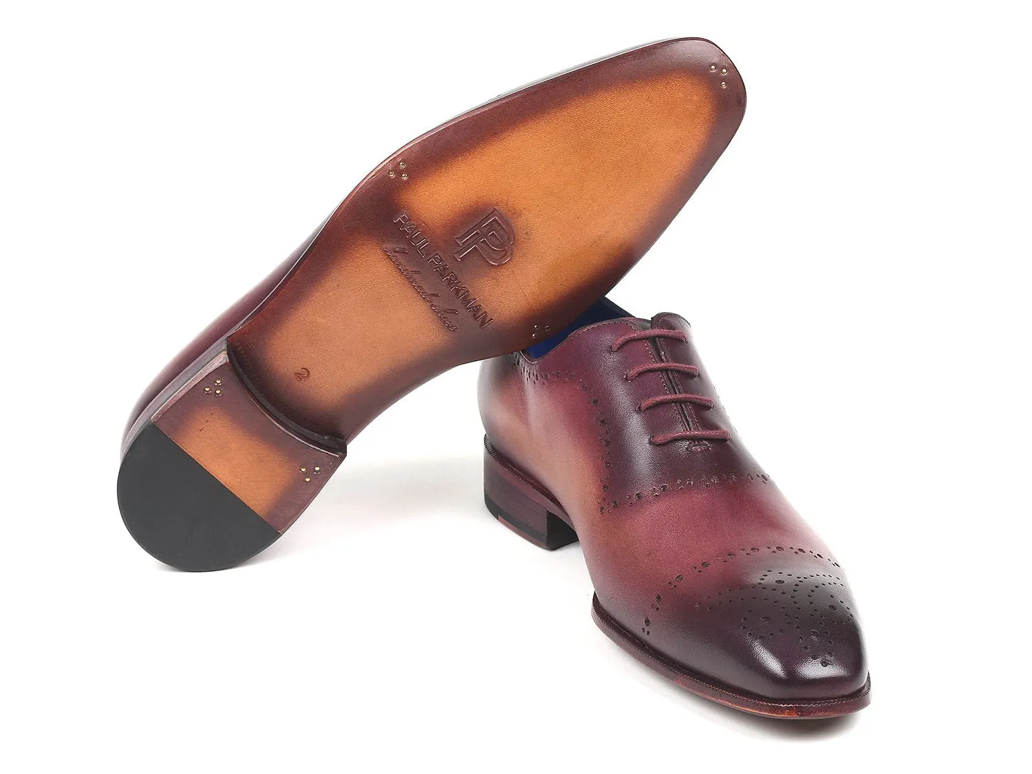 Paul Parkman Burgundy Hand-Painted Classic Brogues