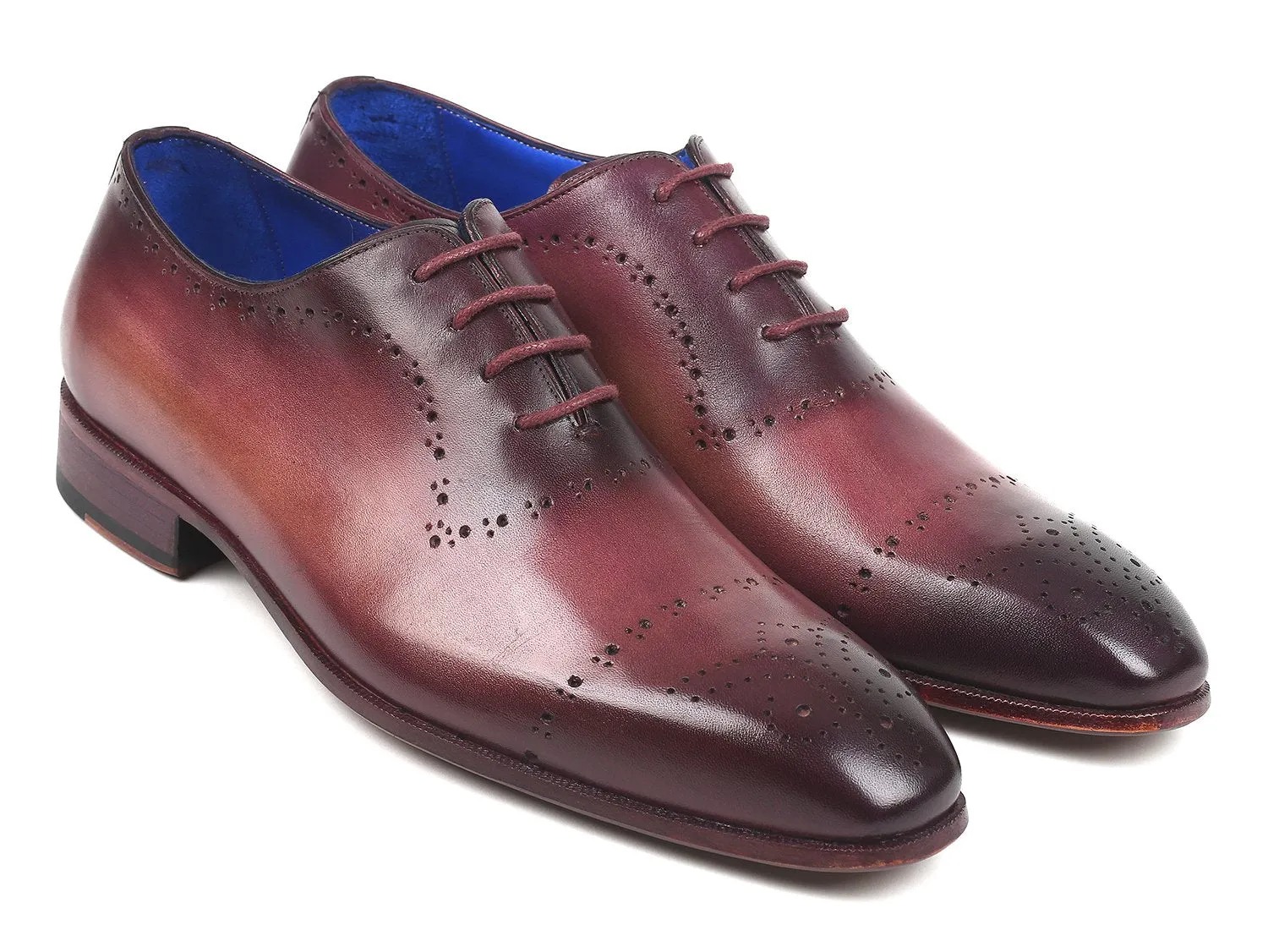 Paul Parkman Burgundy Hand-Painted Classic Brogues