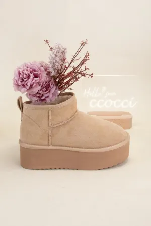 Platform Fur Ankle Booties