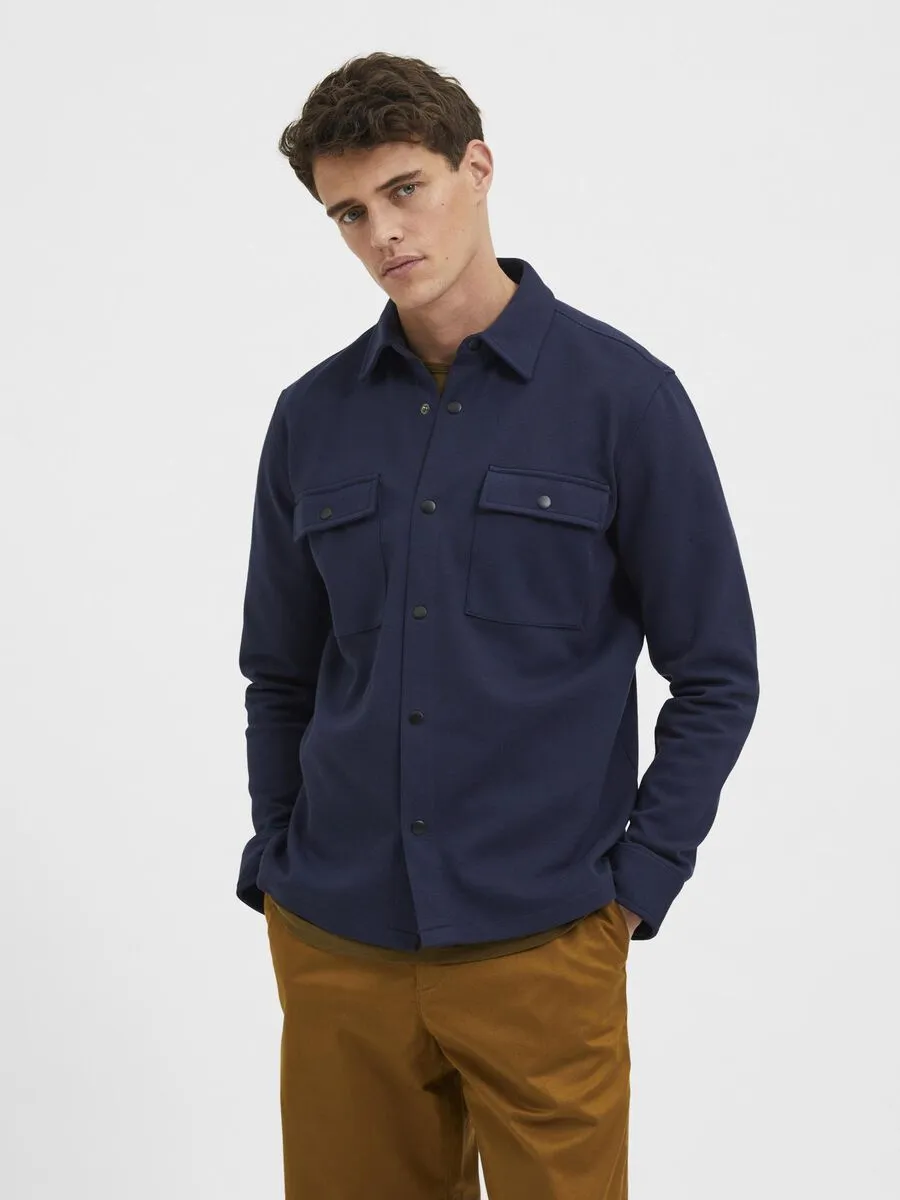 SELECTED | KLASSISCHES OVERSHIRT | Navy