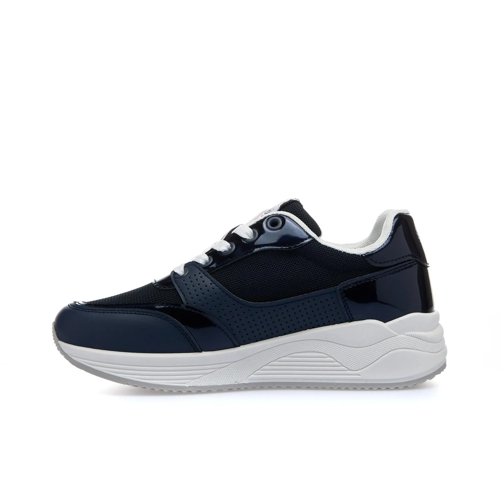 Sneakers blu con suola chunky