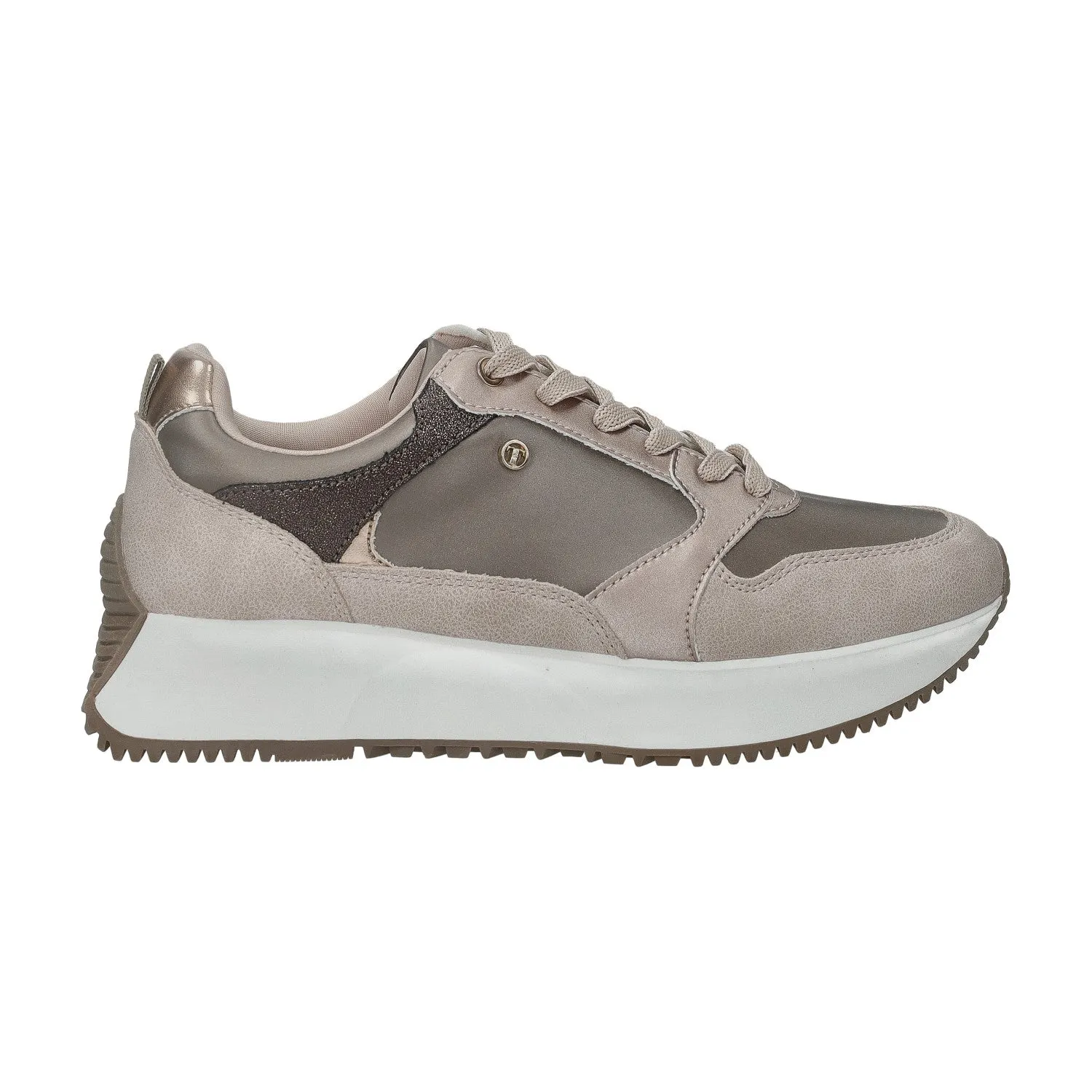 Sneakers con trama glitterata.sottopiede in Memory.