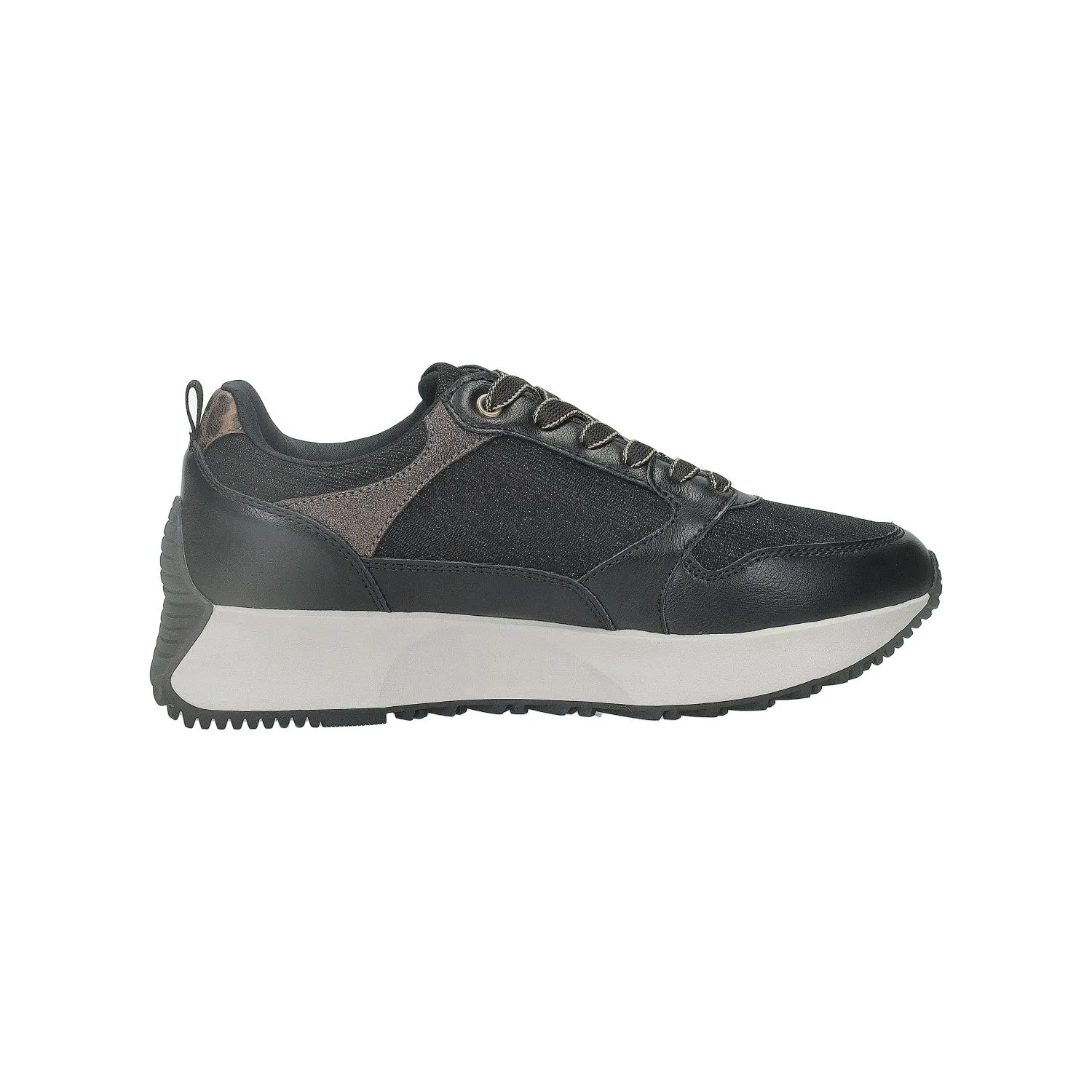 Sneakers con trama glitterata.sottopiede in Memory.