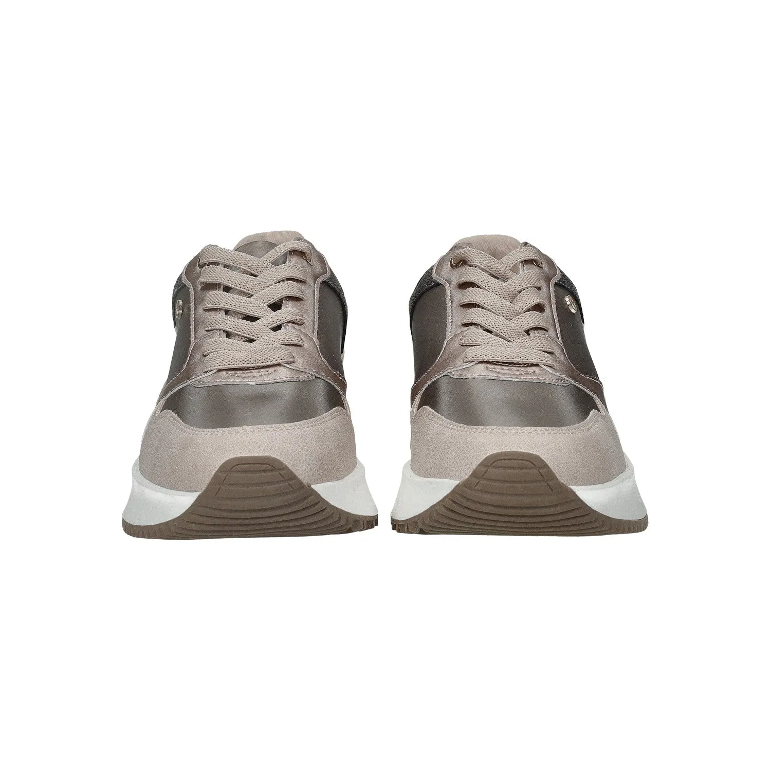 Sneakers con trama glitterata.sottopiede in Memory.