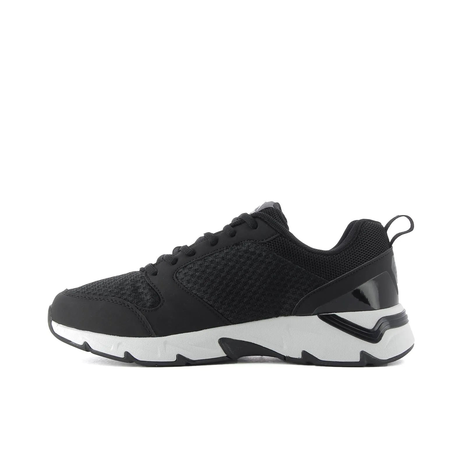 Sneakers uomo da running nere con suola chunky