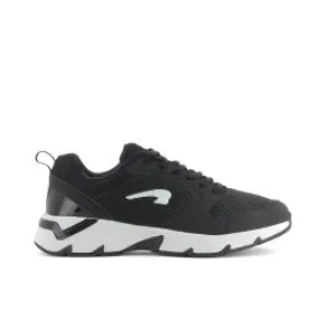 Sneakers uomo da running nere con suola chunky