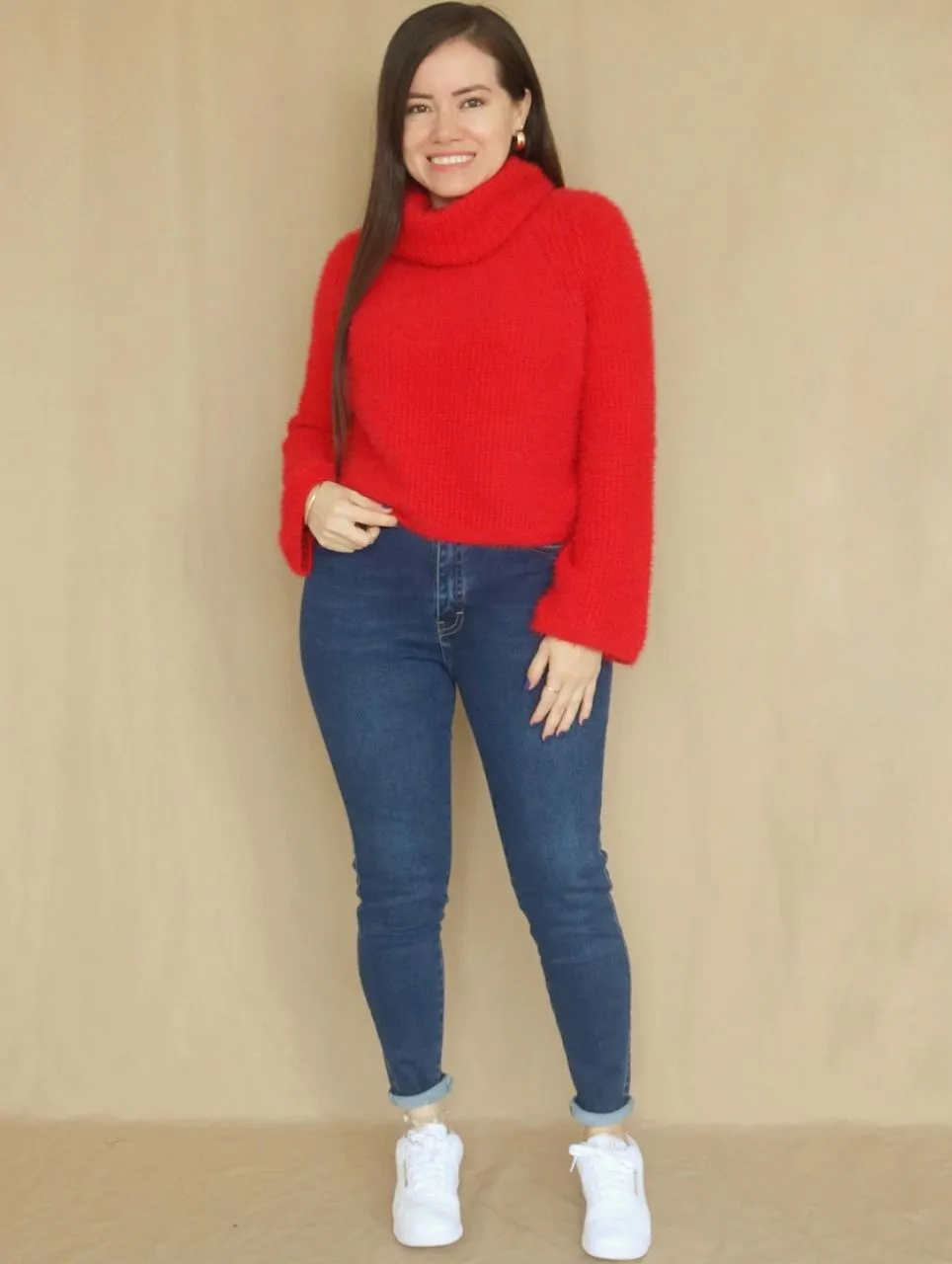 SWEATER CROP CUELLO TORTUGA