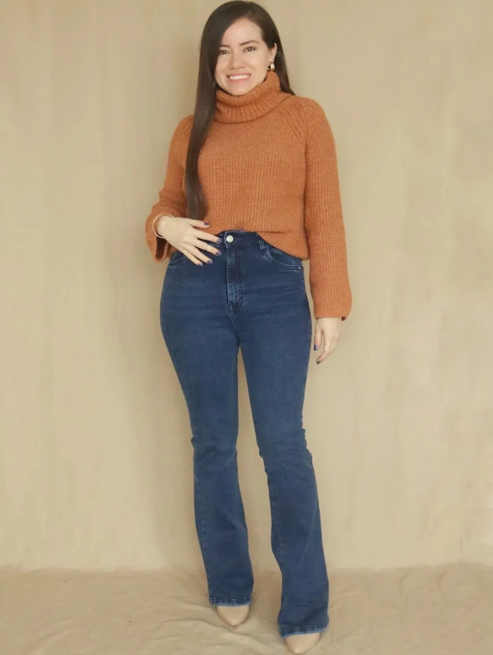 SWEATER CROP CUELLO TORTUGA