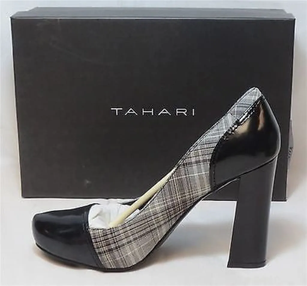 TAHARI Women's Ally Chunky Heel Pump - Black/Multi -  8M