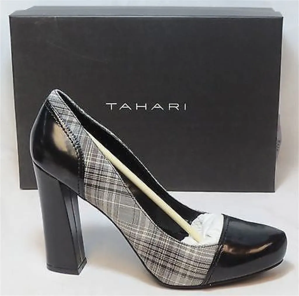 TAHARI Women's Ally Chunky Heel Pump - Black/Multi -  8M