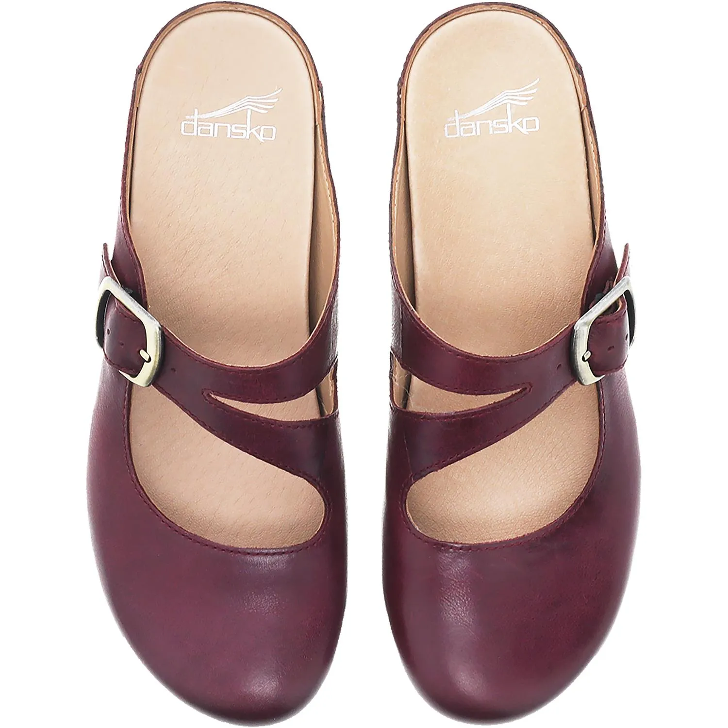 Women's Dansko Britney Wine Waxy Burnished Leather